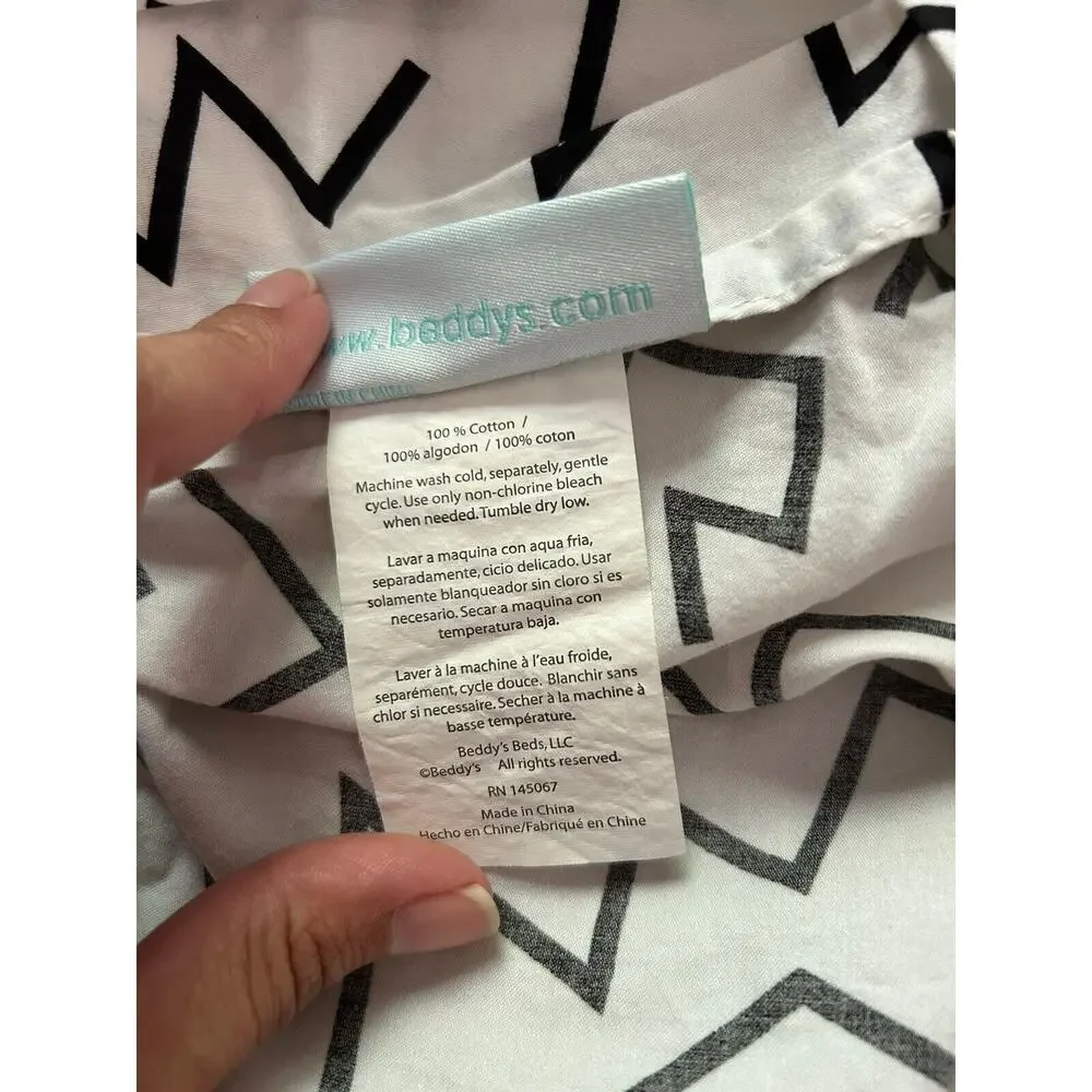 Beddys Checkerboard PILLOW CASE Replacement Set Of 2 Cotton‎ EUC 20x26
